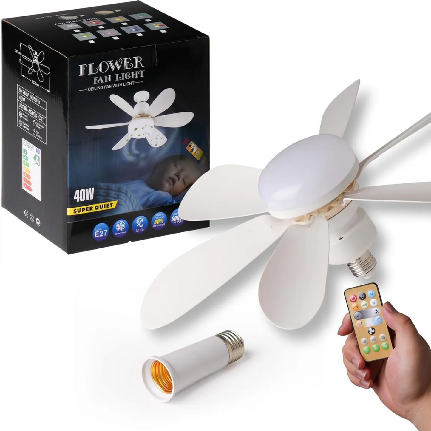Venti Lamp® - Lampara Ventilador De 6 Aspas