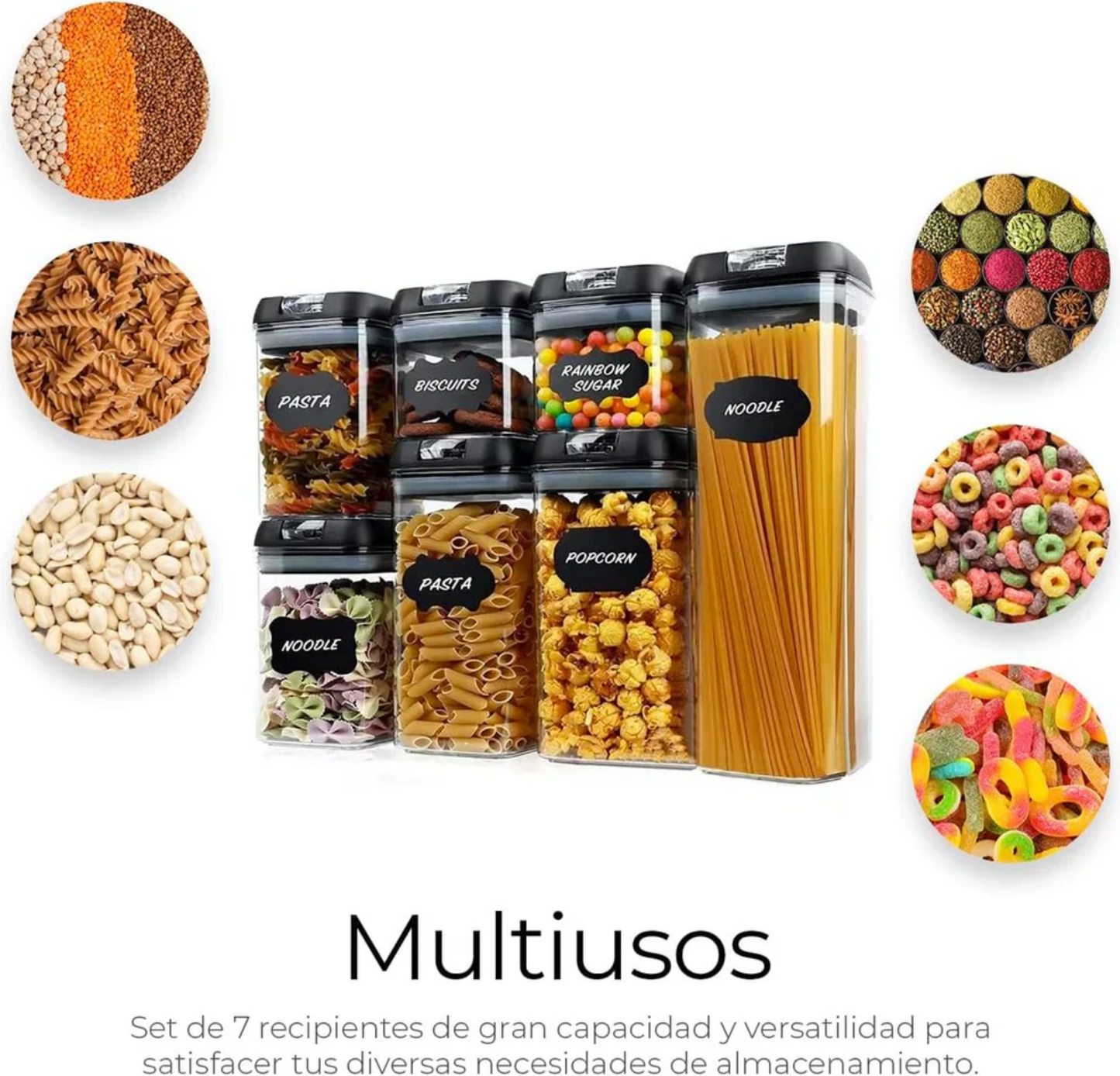 Set de 7 recipientes herméticos HomeStyle®