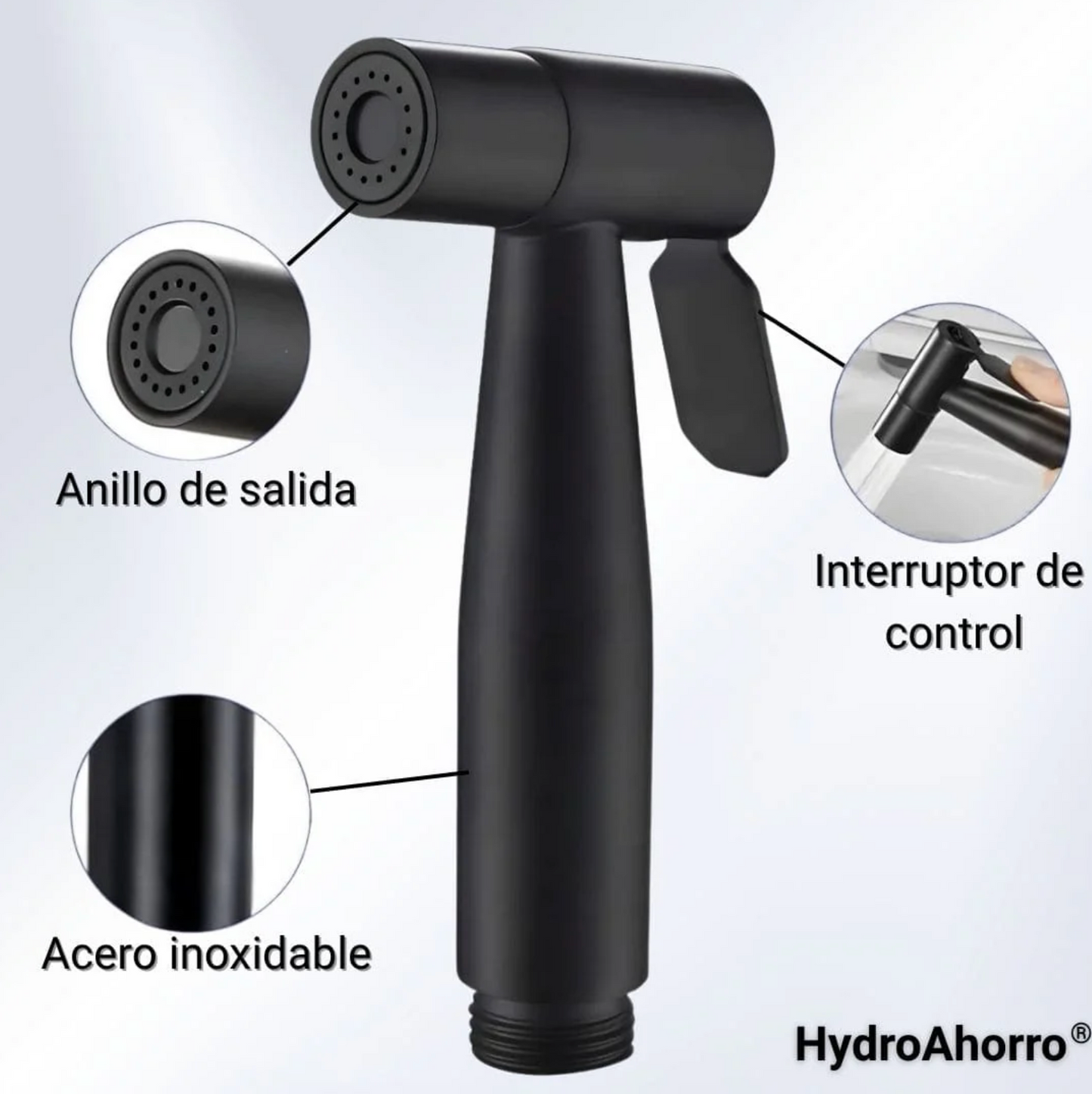 HydroAhorro® - Grifo de Mano 2 en 1 de Acero Inoxidable