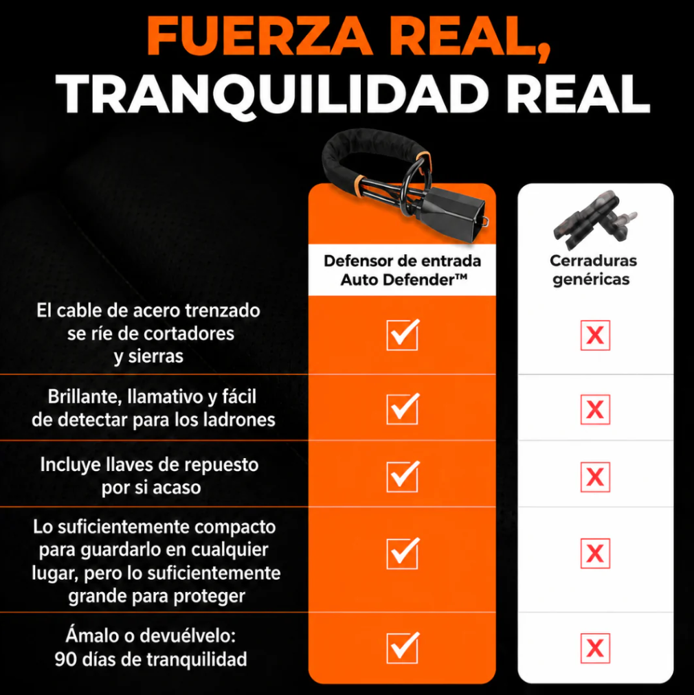 AUTO DEFENDER™ Candado Antirrobo