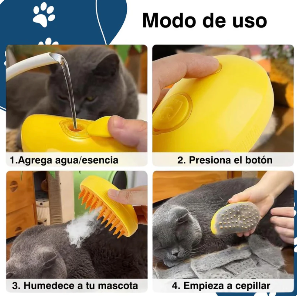 PetCare® - Cepillo Vaporizador para Mascota