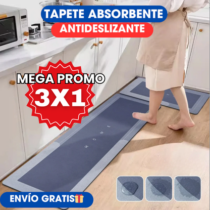 COMBO TAPETE ABSORBENTE X3 ANTIDESLIZANTE