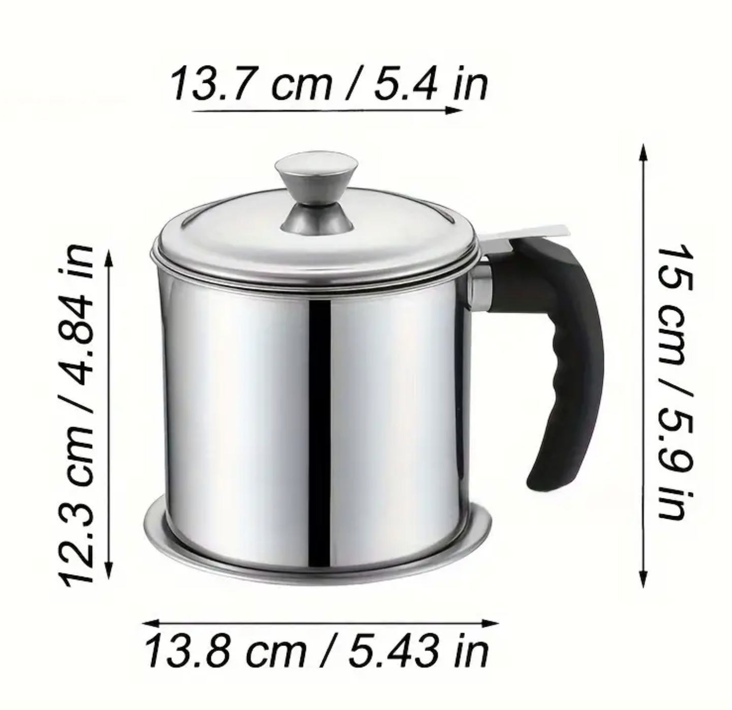 SAFEFRY® Set de Olla Freidora de 1.2L de Acero Inoxidable
