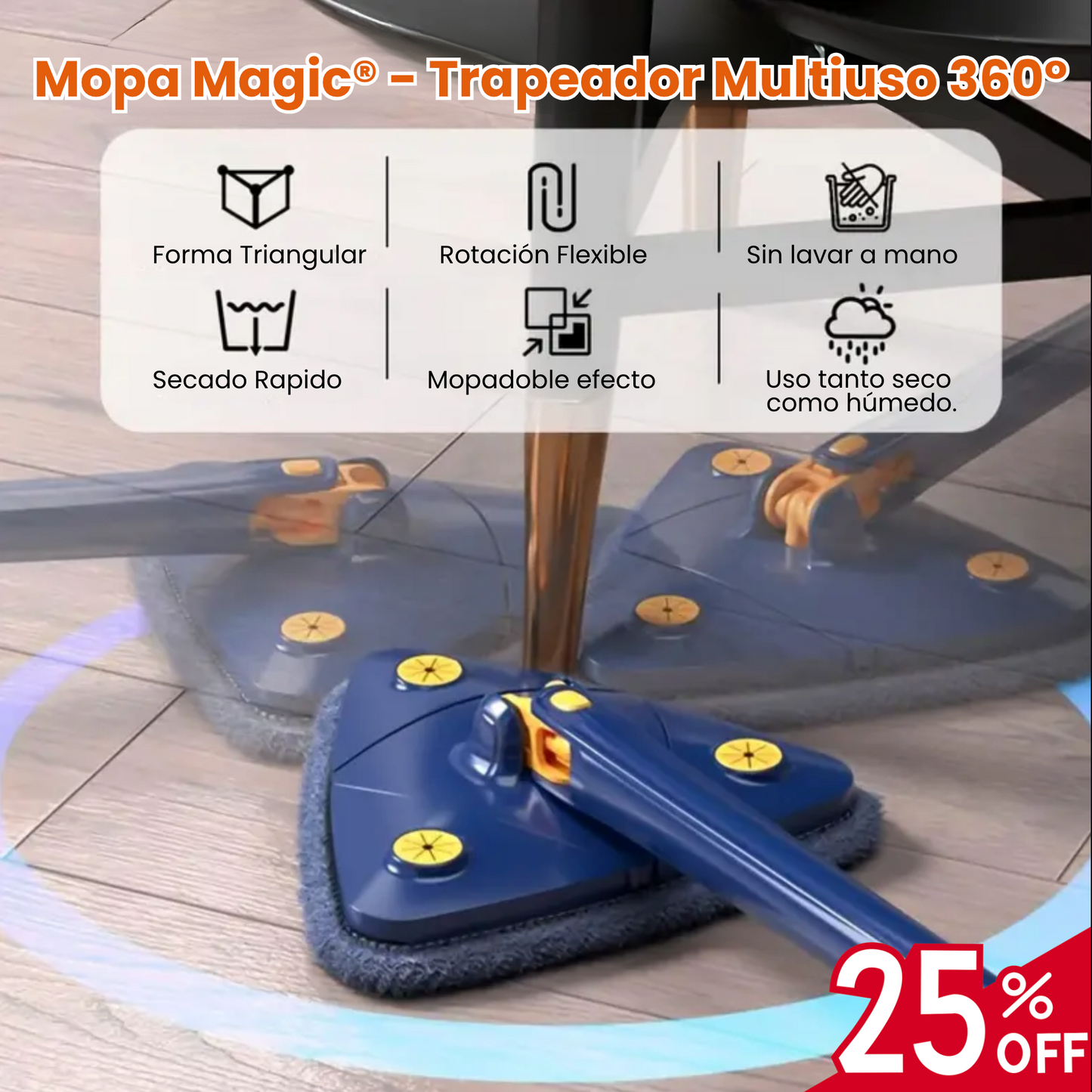 Mopa Magic® - Trapeador Multiuso 360°