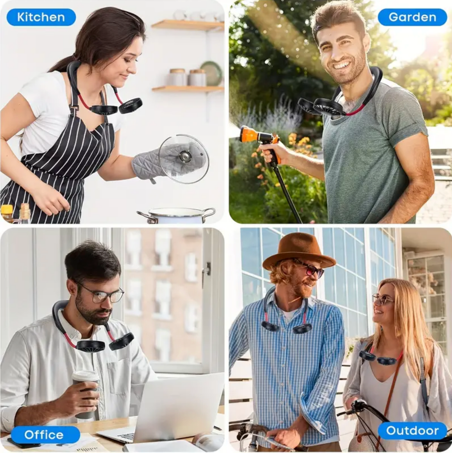 AirCooler® - Ventilador Portátil para Cuello 360º