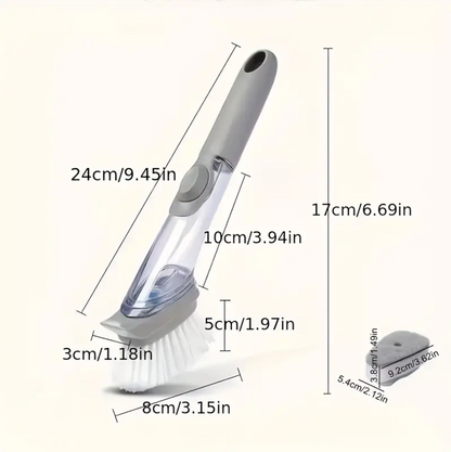 BrushPro® - Cepillo con Dispensador de Jabón + 2 Repuesto GRATIS