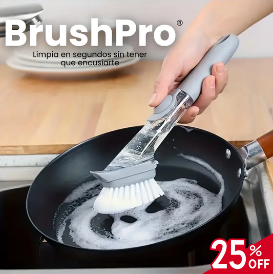 BrushPro® - Cepillo con Dispensador de Jabón + 2 Repuesto GRATIS