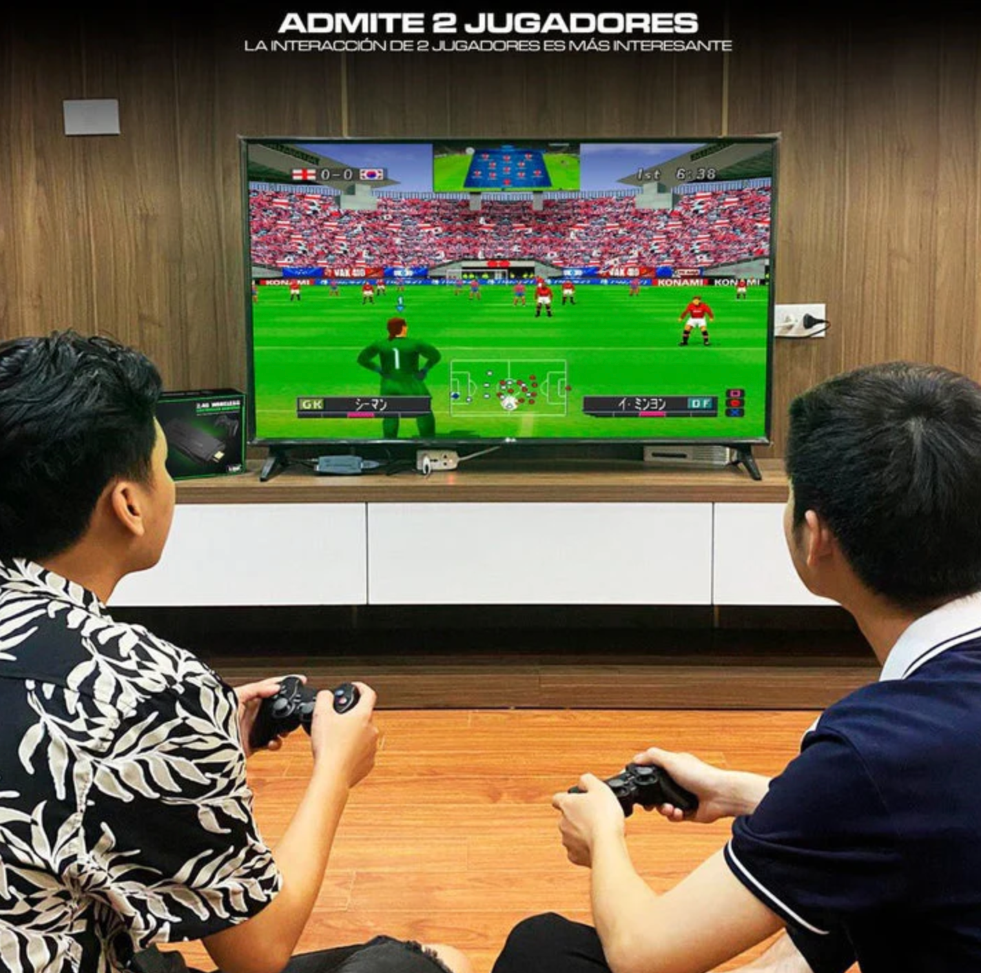 GAMESTICK® - Consola de video juegos retro 30,000 juegos + 2 mandos inalámbricos