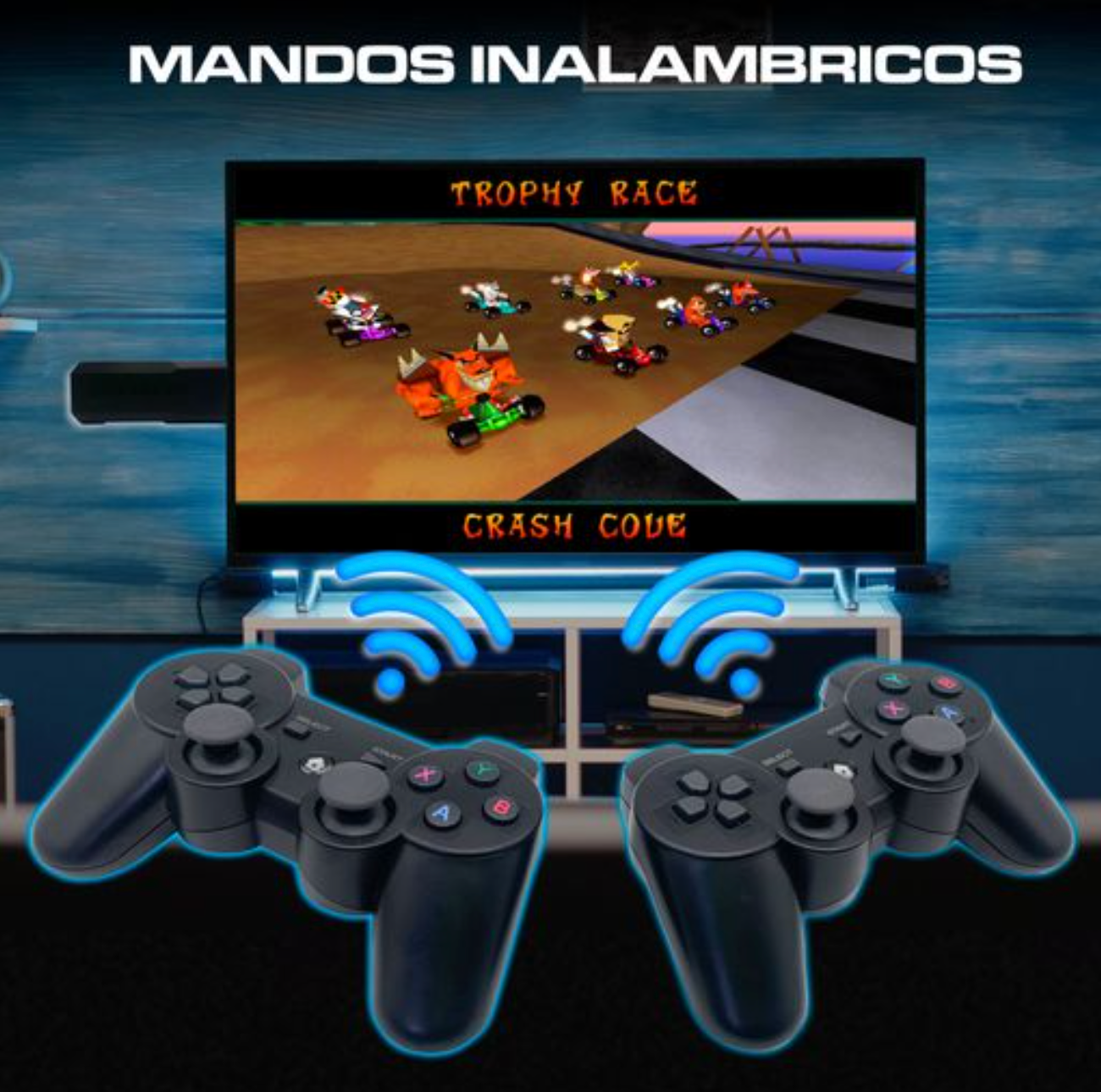 GAMESTICK® - Consola de video juegos retro 30,000 juegos + 2 mandos inalámbricos