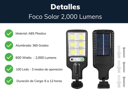 Solar Deluxe® - Lampara Solar con Sensor de Movimiento
