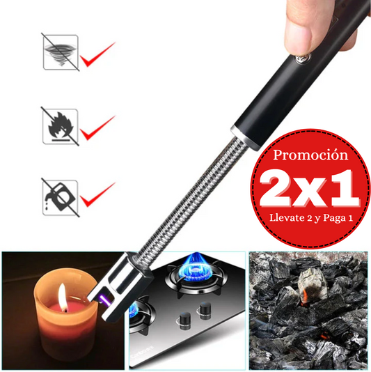 2x1 FlamaX® - Encendedor Eléctrico Carga USB