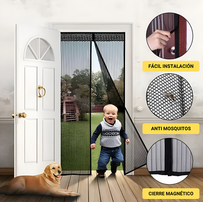 InsectSafe® - Mosquitero Magnético para Puertas