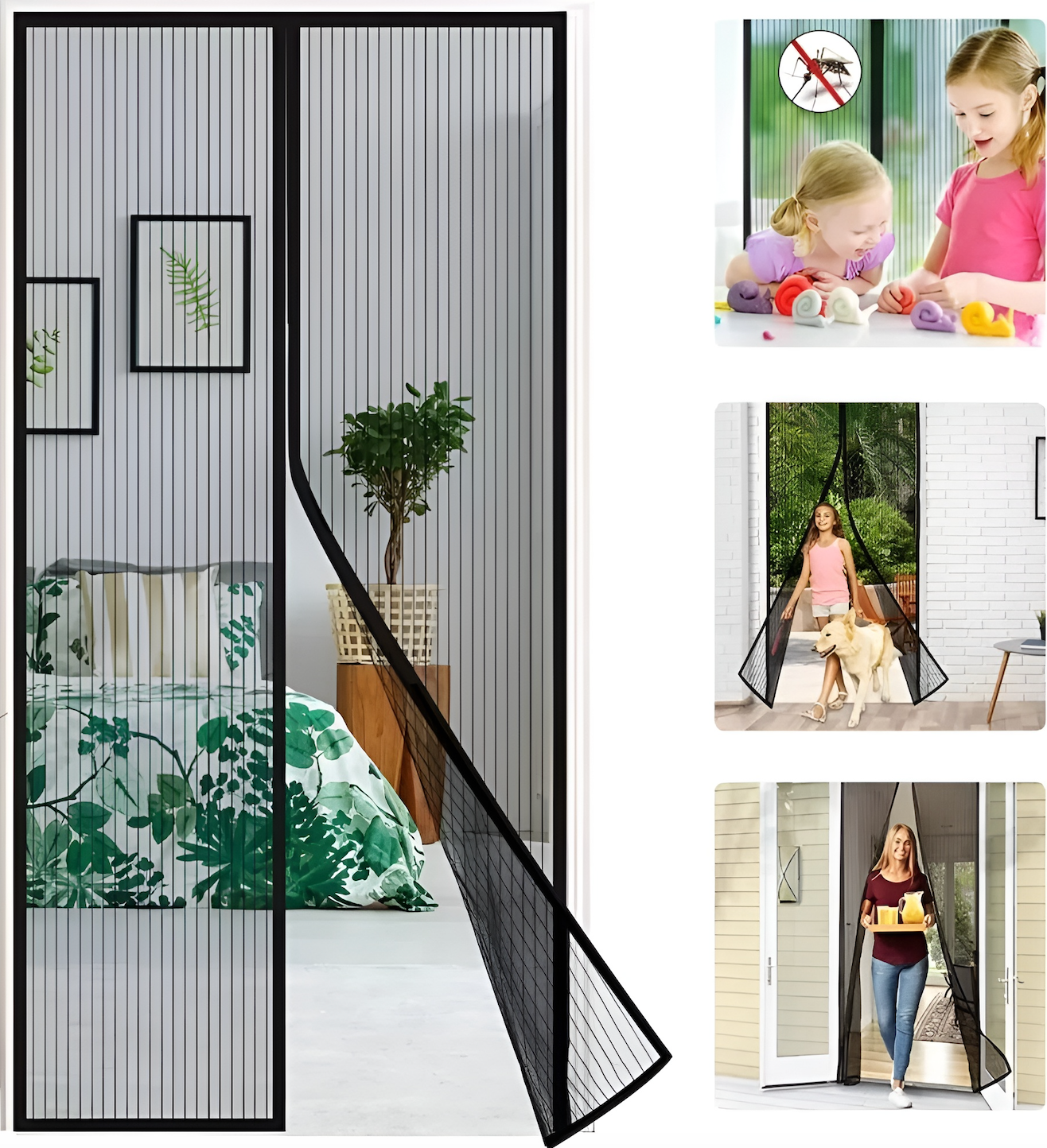 InsectSafe® - Mosquitero Magnético para Puertas