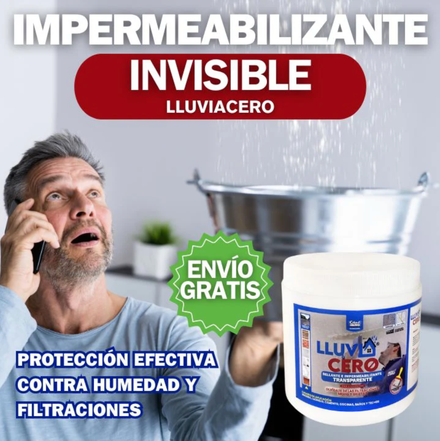 LLUVIACERO™️ Nuevo Sellador impermeabilizante Invisible Multisuperficies De Alta Duración