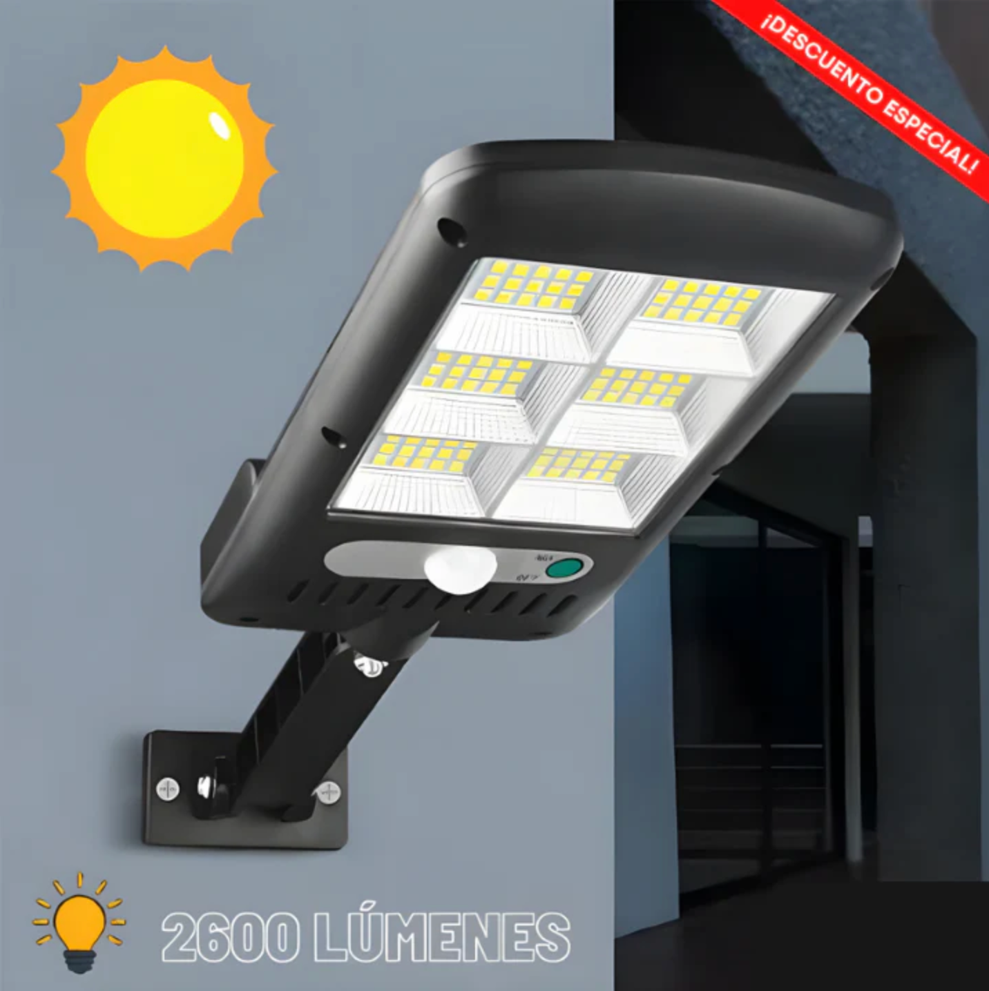 Solar Deluxe® - Lampara Solar con Sensor de Movimiento