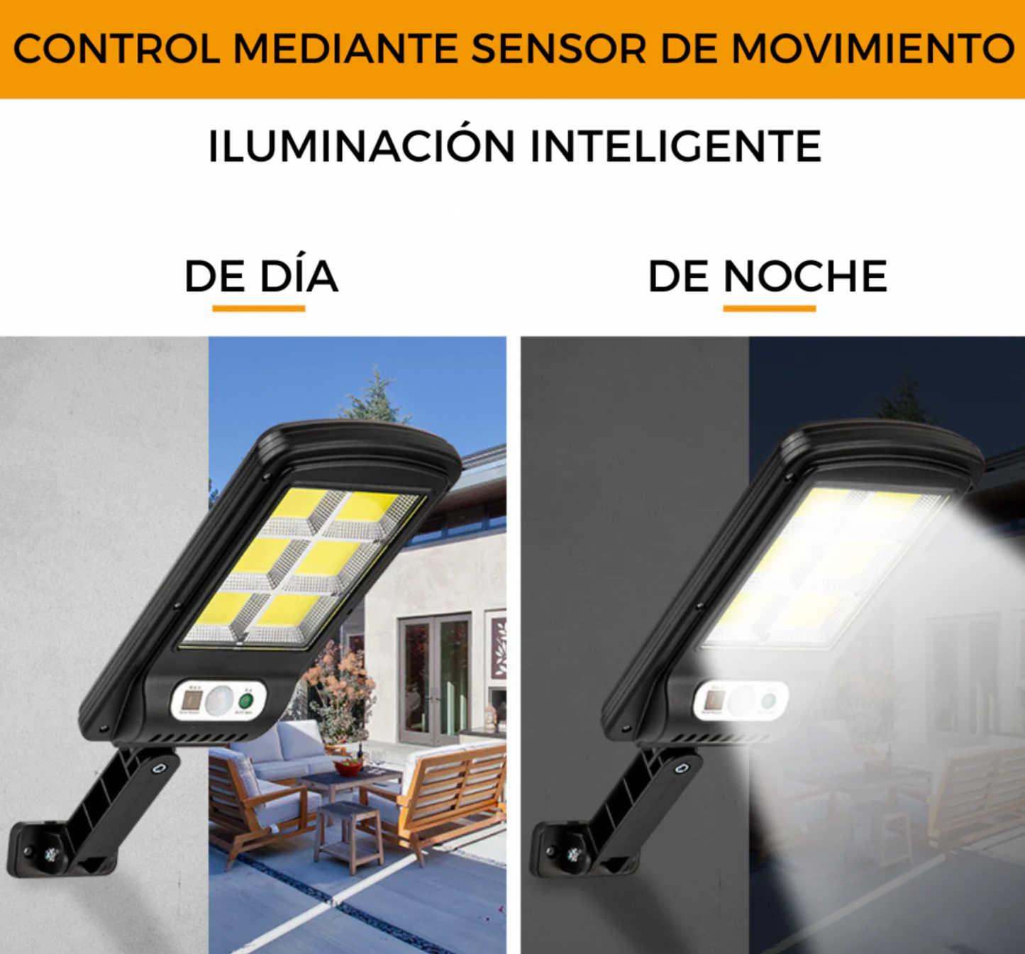 Solar Deluxe® - Lampara Solar con Sensor de Movimiento