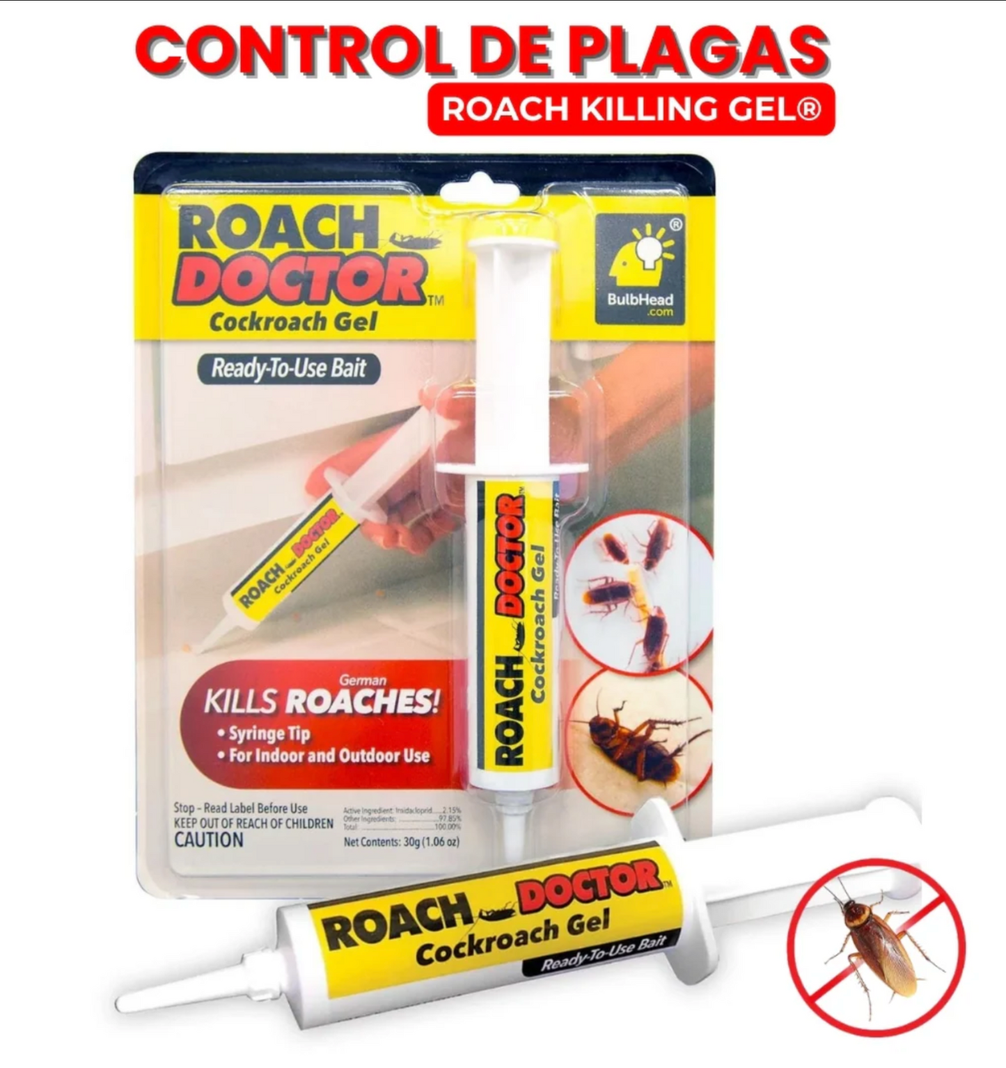 Roach Killing Gel® - Control Plaga de Cucarachas.