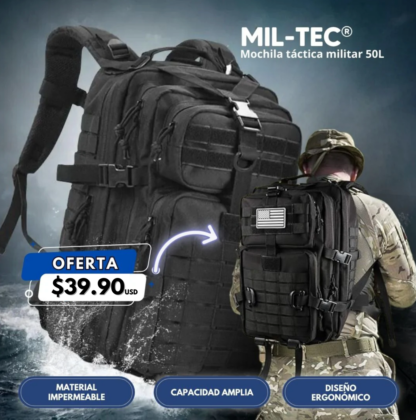 Mil-Tec® - Mochila Militar 50L