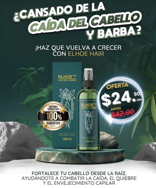 Elhoe Hair® - Eixir Serum Crecimiento de Cabello