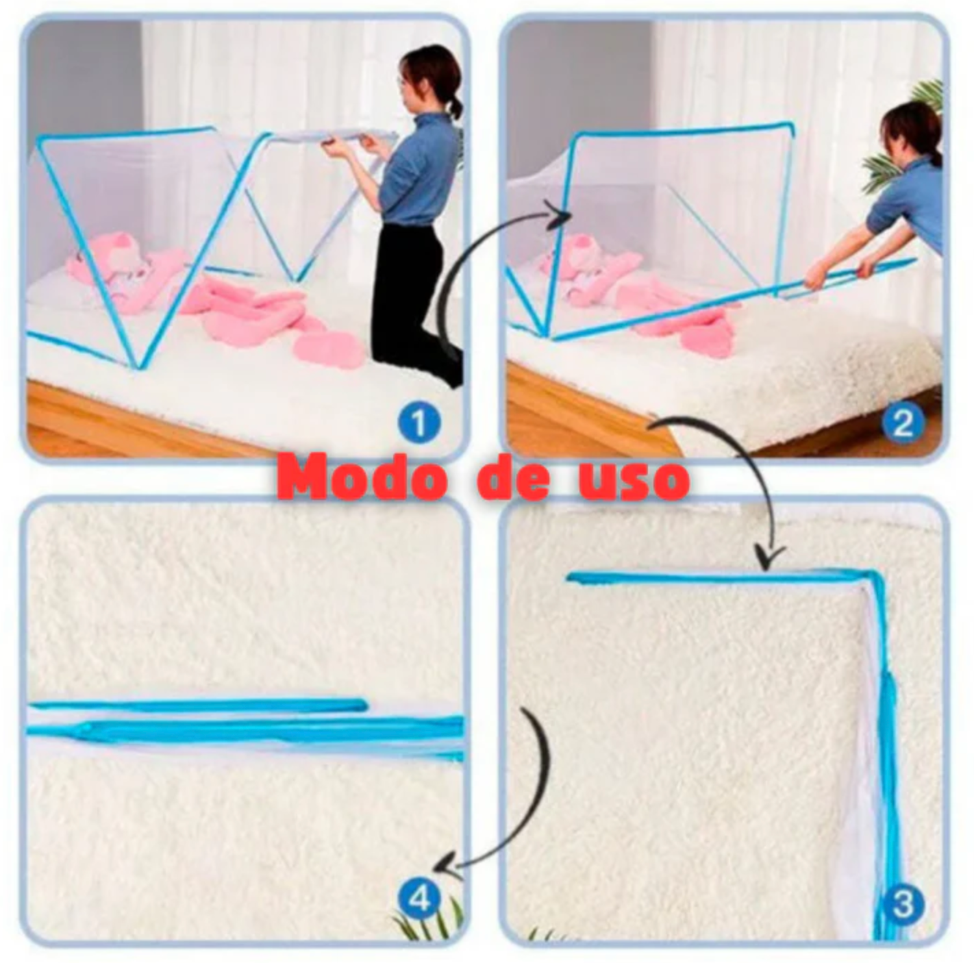 MosquiProtec Pro™ - Toldillo Plegable Anti Mosquitos 🦟🛏️