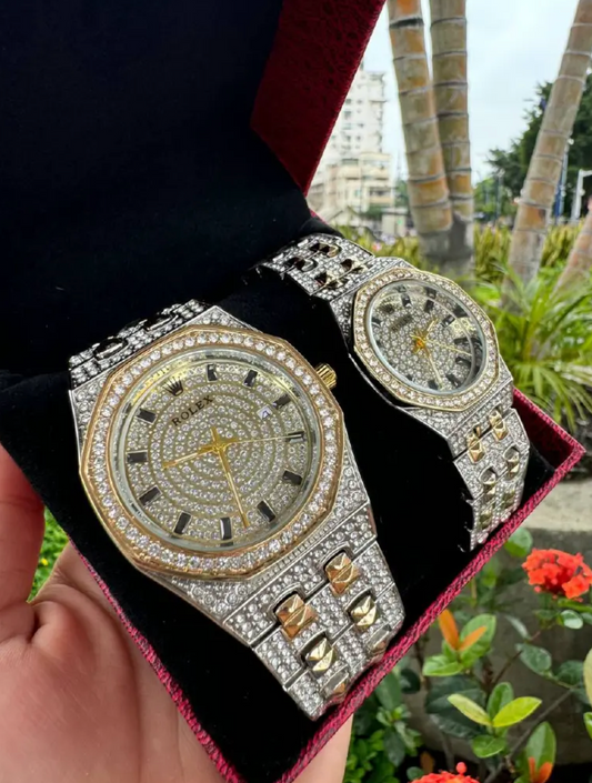 2x1 SET ROLEX PAREJA DIAMANTADO 🔥
