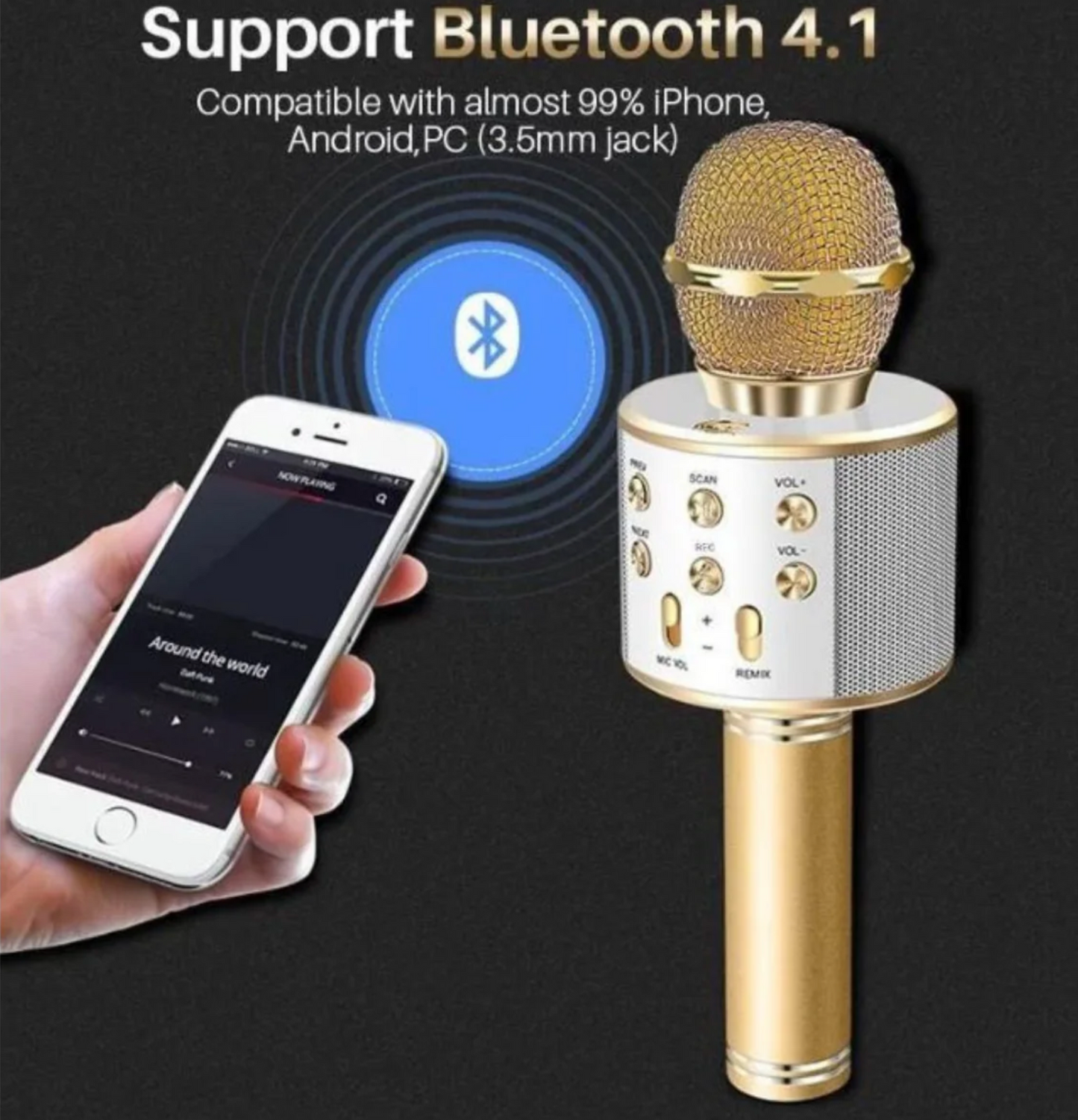 Karaoke Kids® - Microfono Karaoke Con Bluetooth