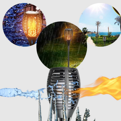 2x 1 Antorcha EcoFlame LED Solar