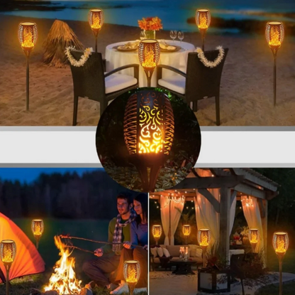 2x 1 Antorcha EcoFlame LED Solar