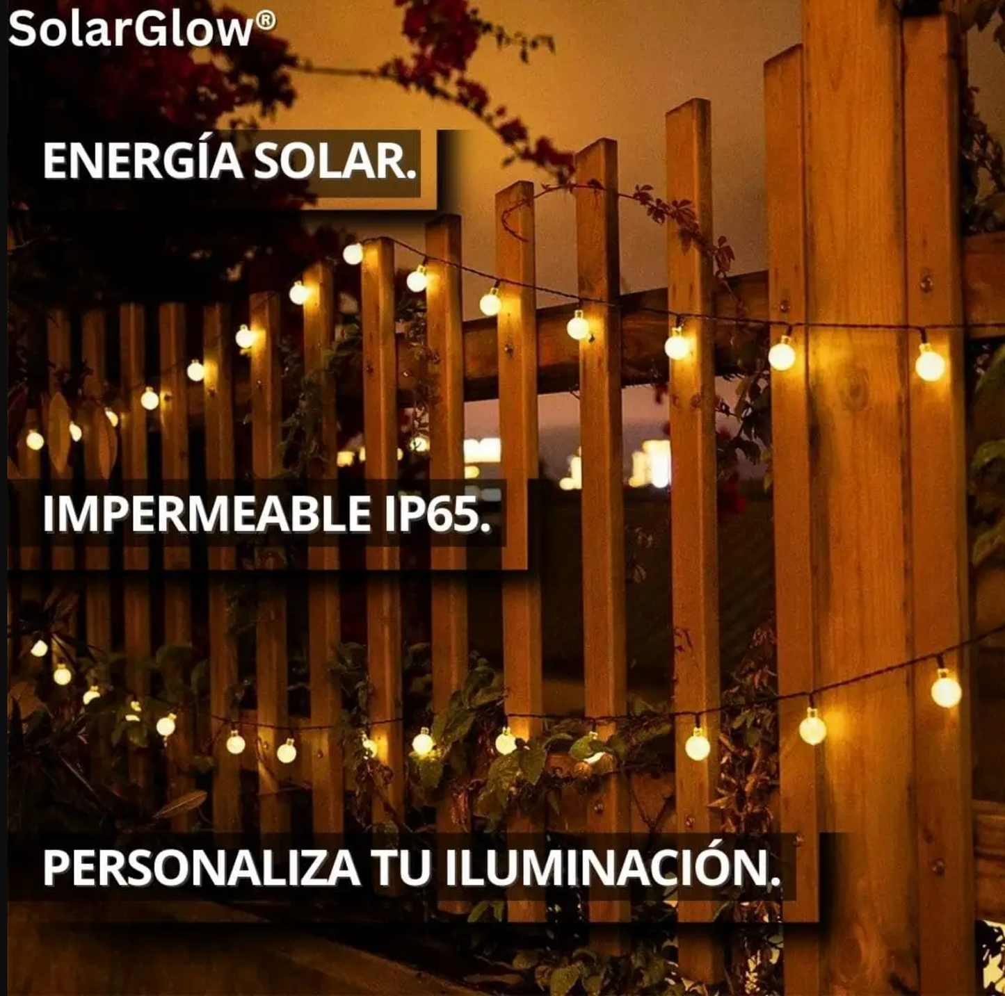SolarGlow® - Luces Solares 6 Mts Tipo Guirnalda