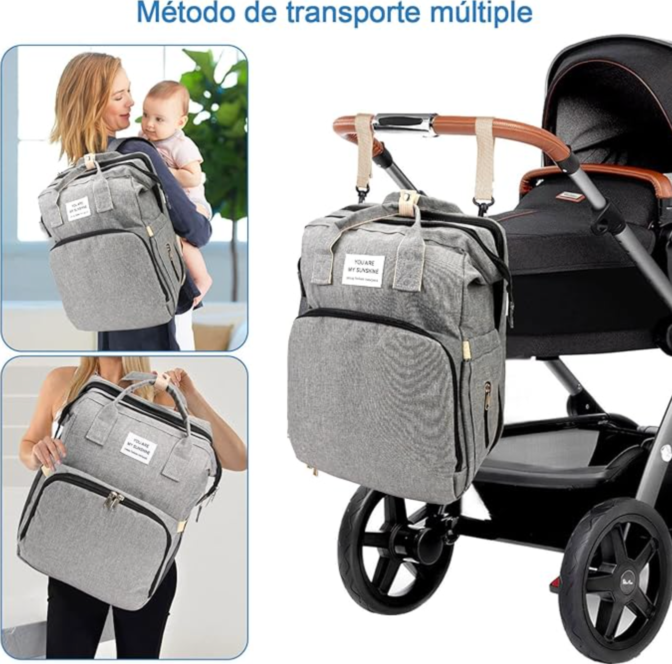 Maletín Cuna Para Bebés Con Cargador Para Teléfonos