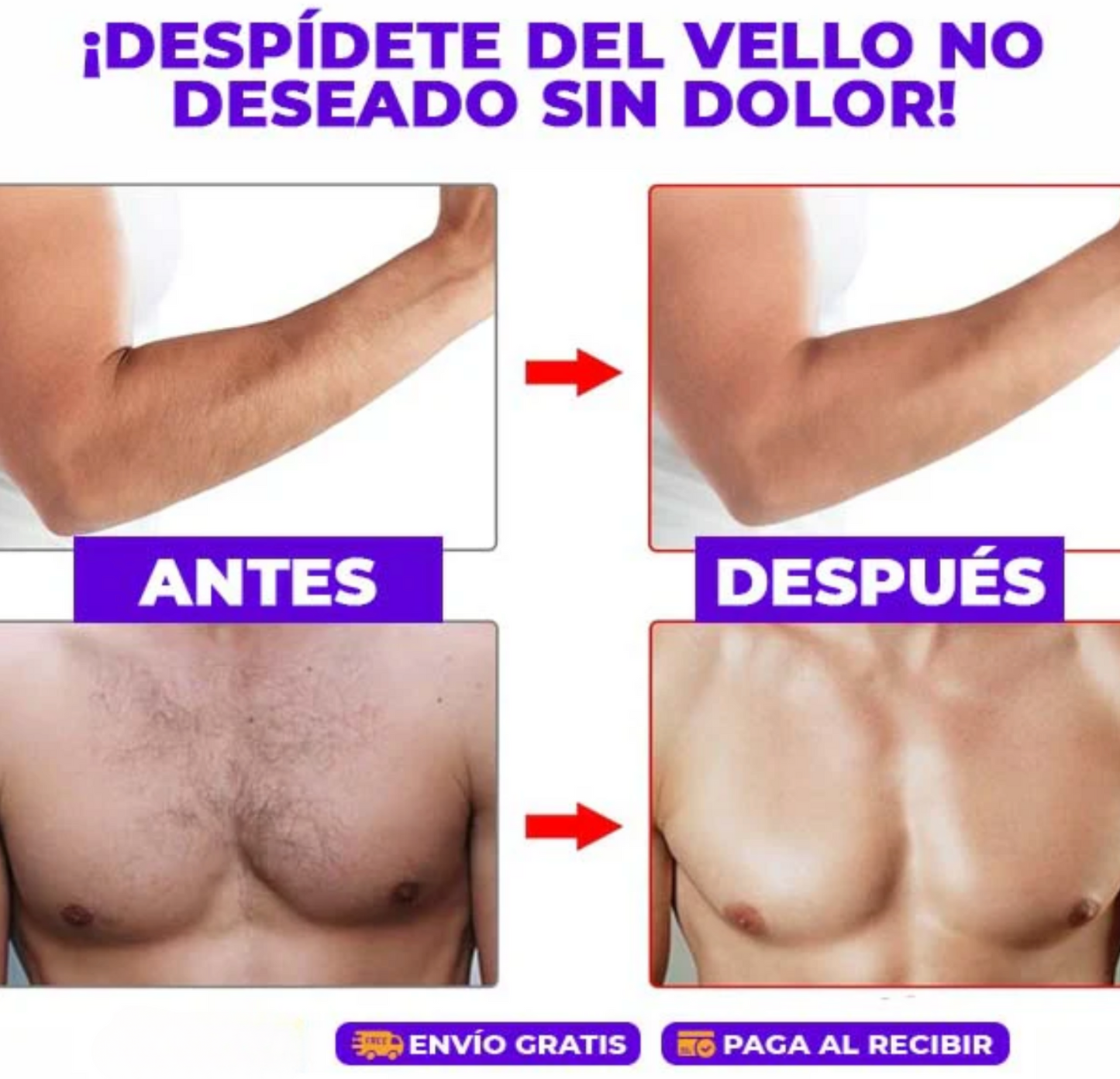 CrystalClear® - 2x1 Depilador de Cristal Exfoliante Mágico Indoloro