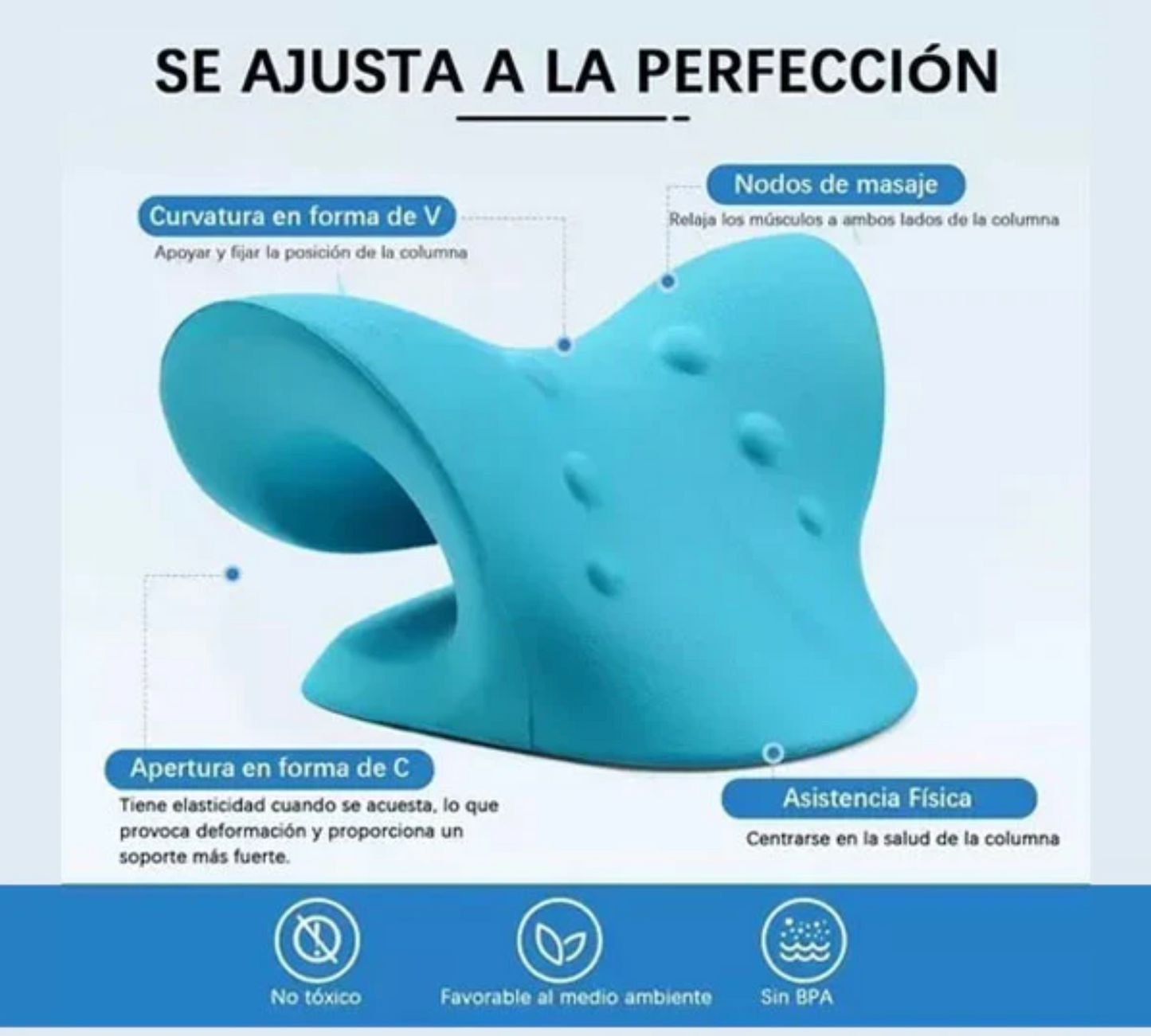 2x1 CerviRelax® - Almohada Cervical Terapéutica | Relajador de Cuello y Hombros
