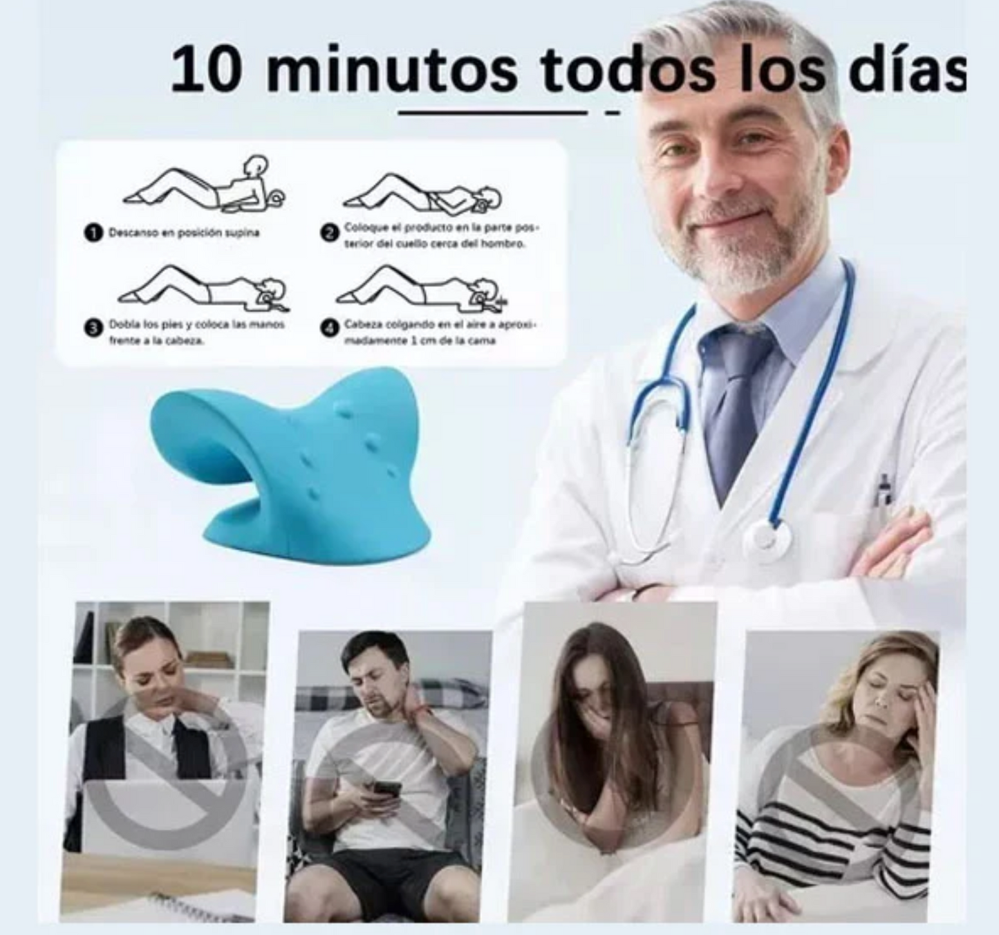 2x1 CerviRelax® - Almohada Cervical Terapéutica | Relajador de Cuello y Hombros