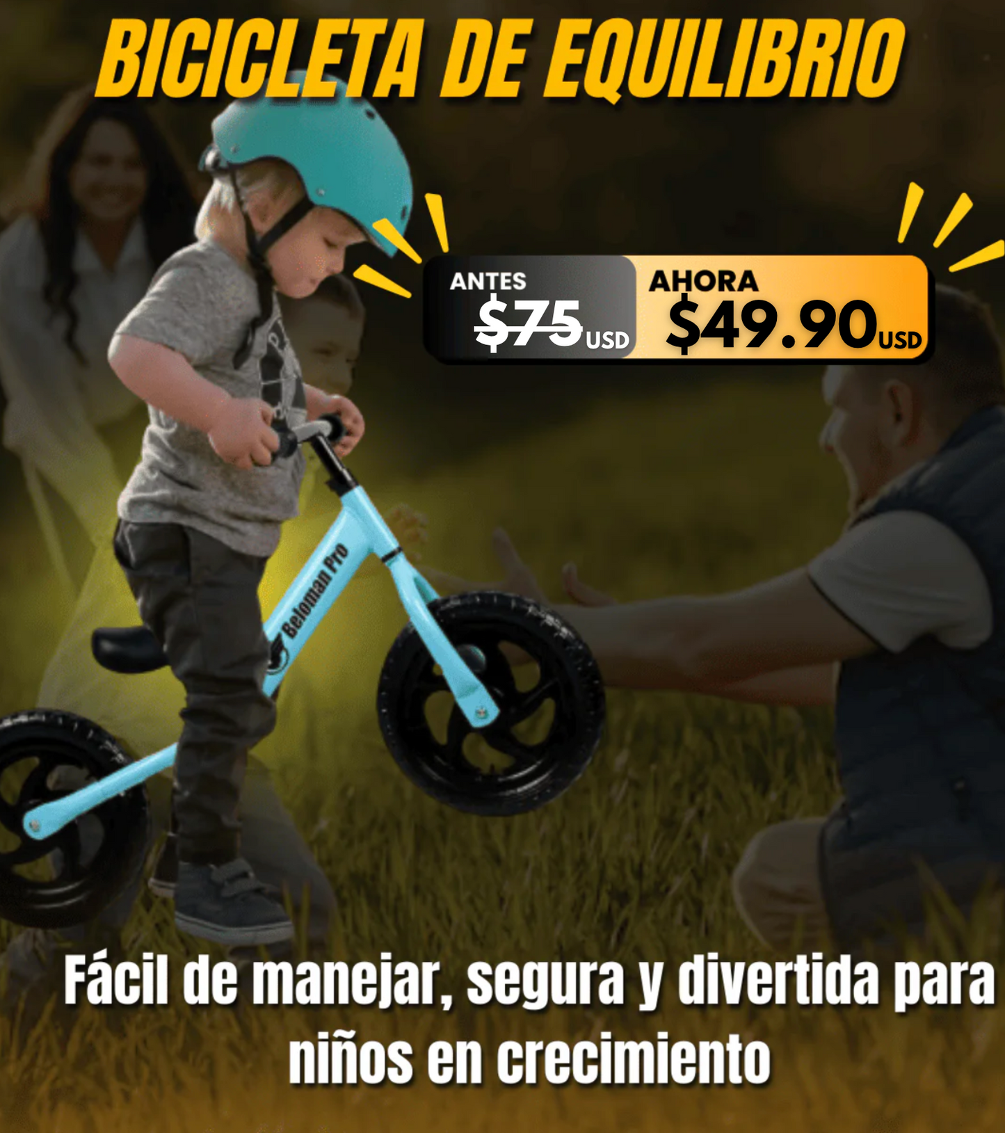 Bicicleta De Equilibrio Para Niños Sin Pedales