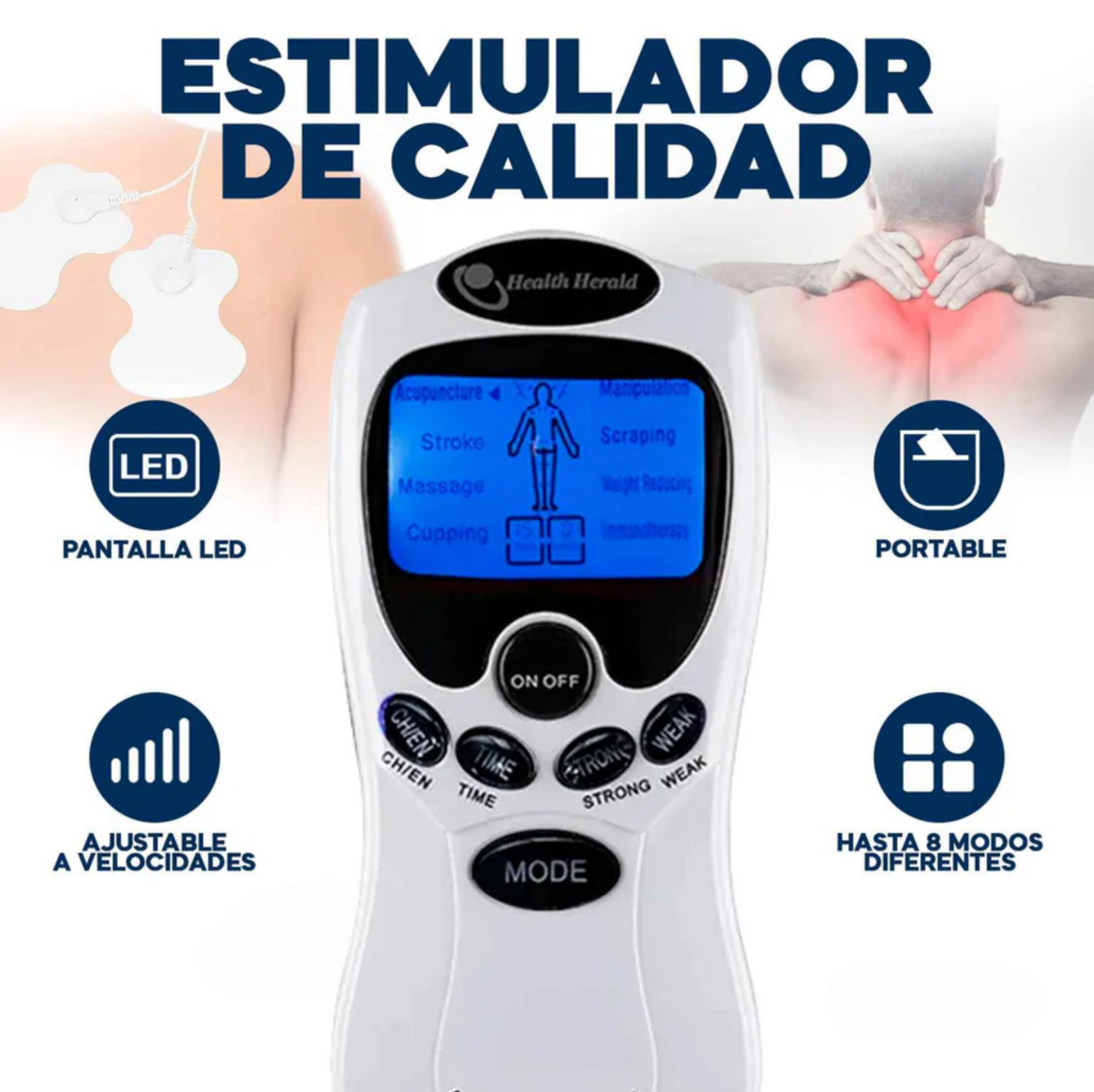 ElectroMax® - Electro Estimulador para Aliviar el Dolor Muscular