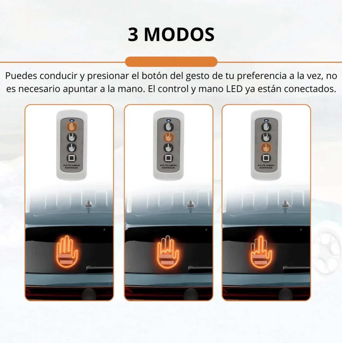 Mano Led con Gestos para Carro