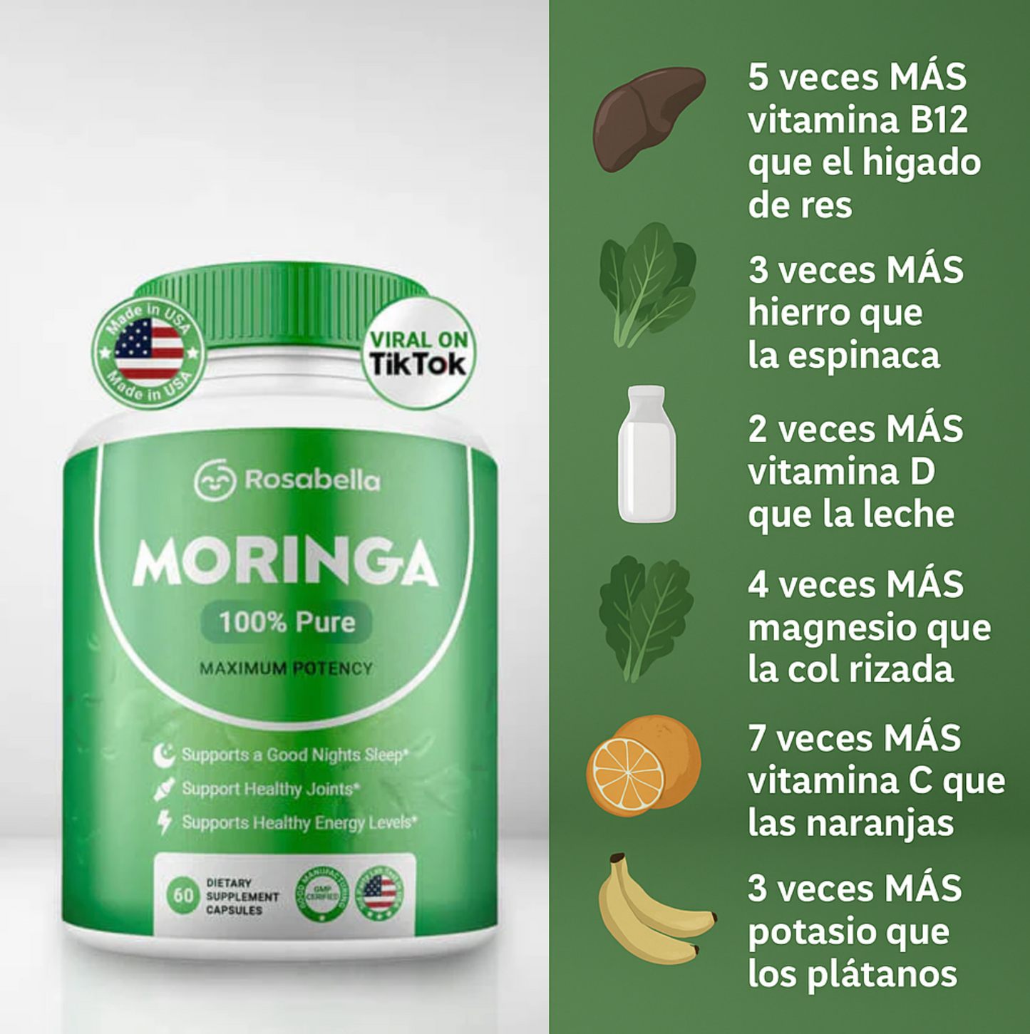 Cápsulas de Rosabella Moringa