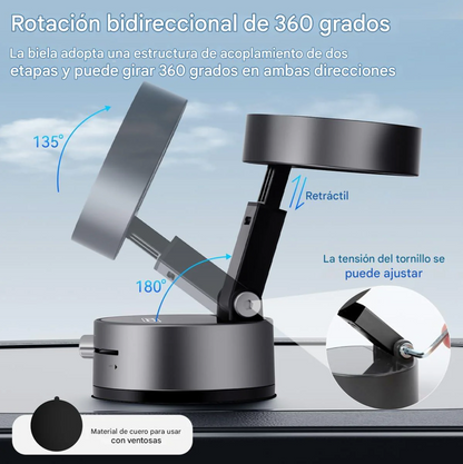 2x1 Grip Titan® - Soporte Magnético 360º y Magsafe (Compatible con iPhone y Android)