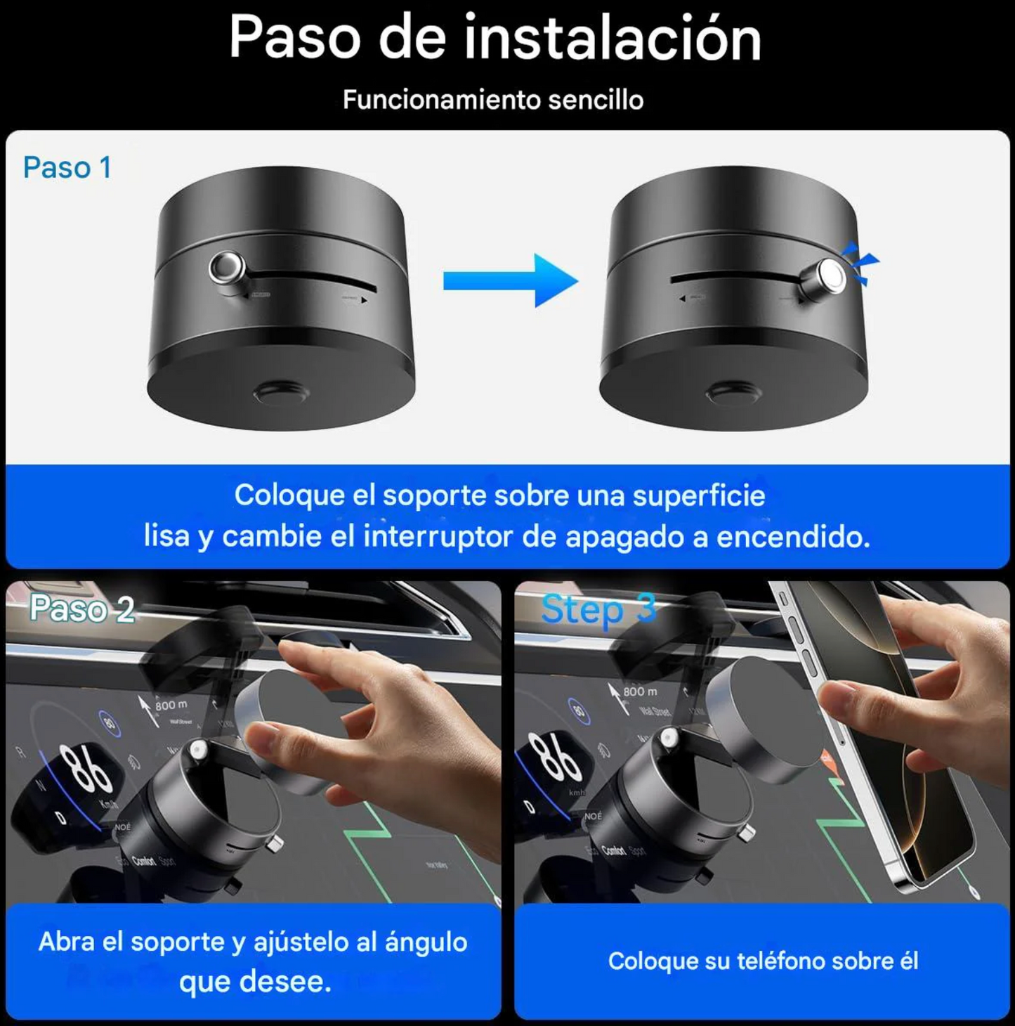 2x1 Grip Titan® - Soporte Magnético 360º y Magsafe (Compatible con iPhone y Android)