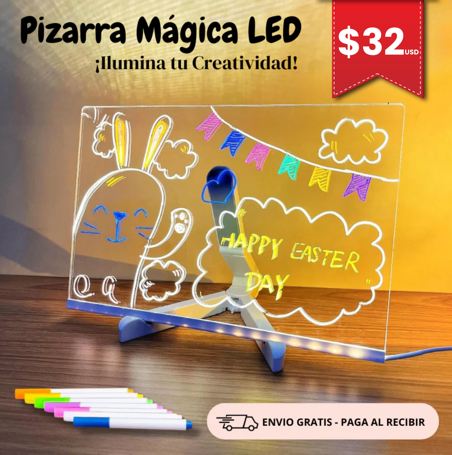 Pizarra Mágica LED - ¡Ilumina tu Creatividad!