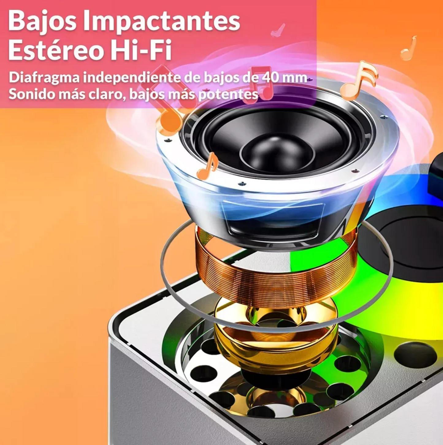 EchoBase® - 3 En 1 Bocina Bluetooth Inalámbrica Con Soporte Para Celular
