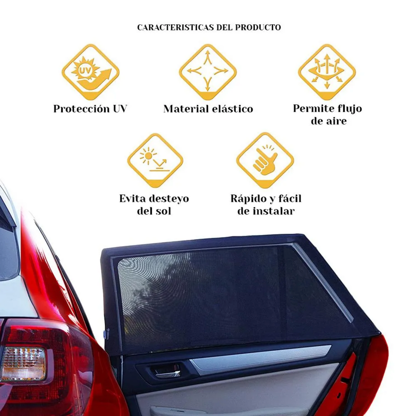 Set de 4 Unidades Malla Tapasol con protección-UV🔅