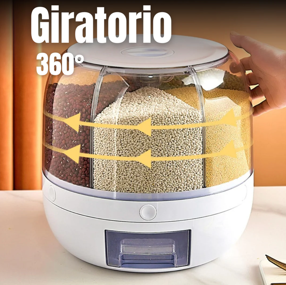 DISPENSADOR DE ALIMENTOS GIRATORIO 6 EN 1