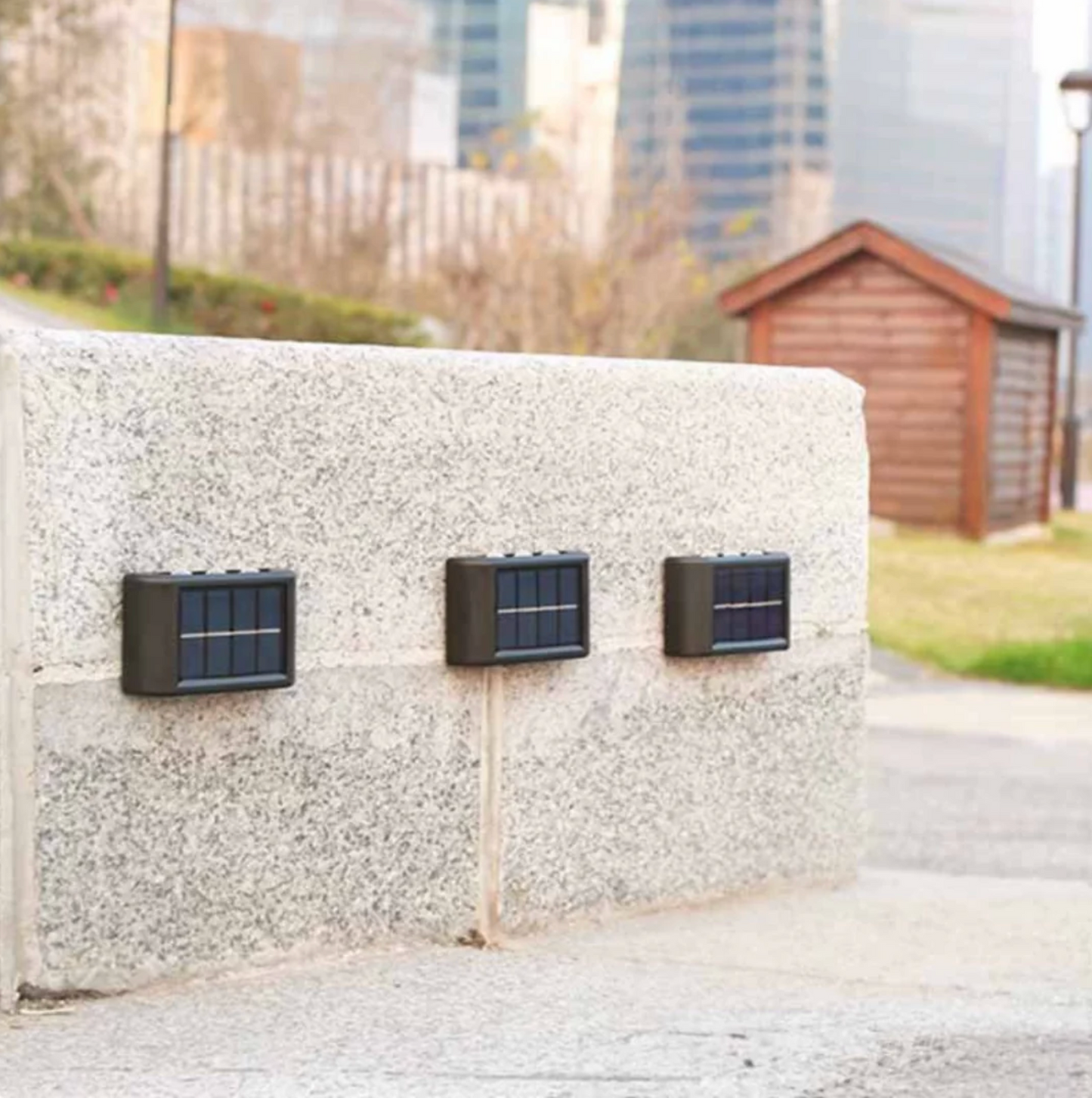 Focos Solar Bidireccional de Pared Exterior Pack x2