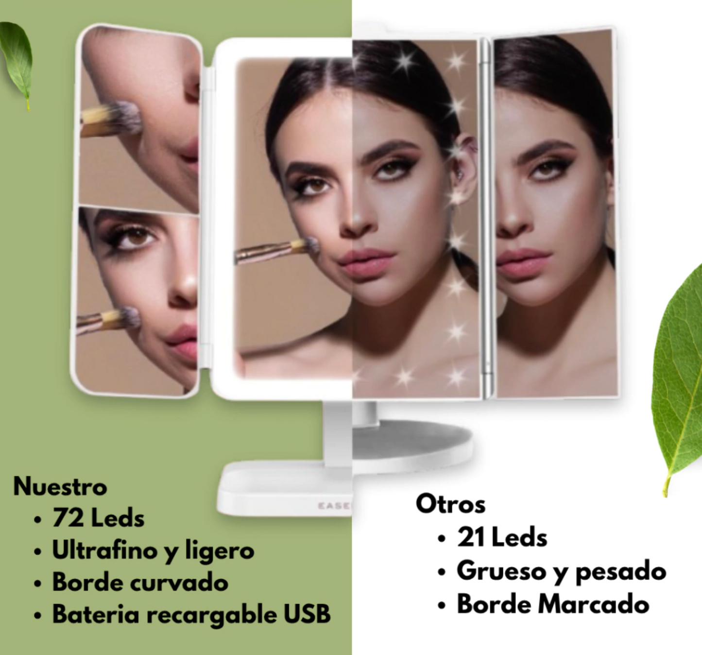 Espejo De Maquillaje Triple