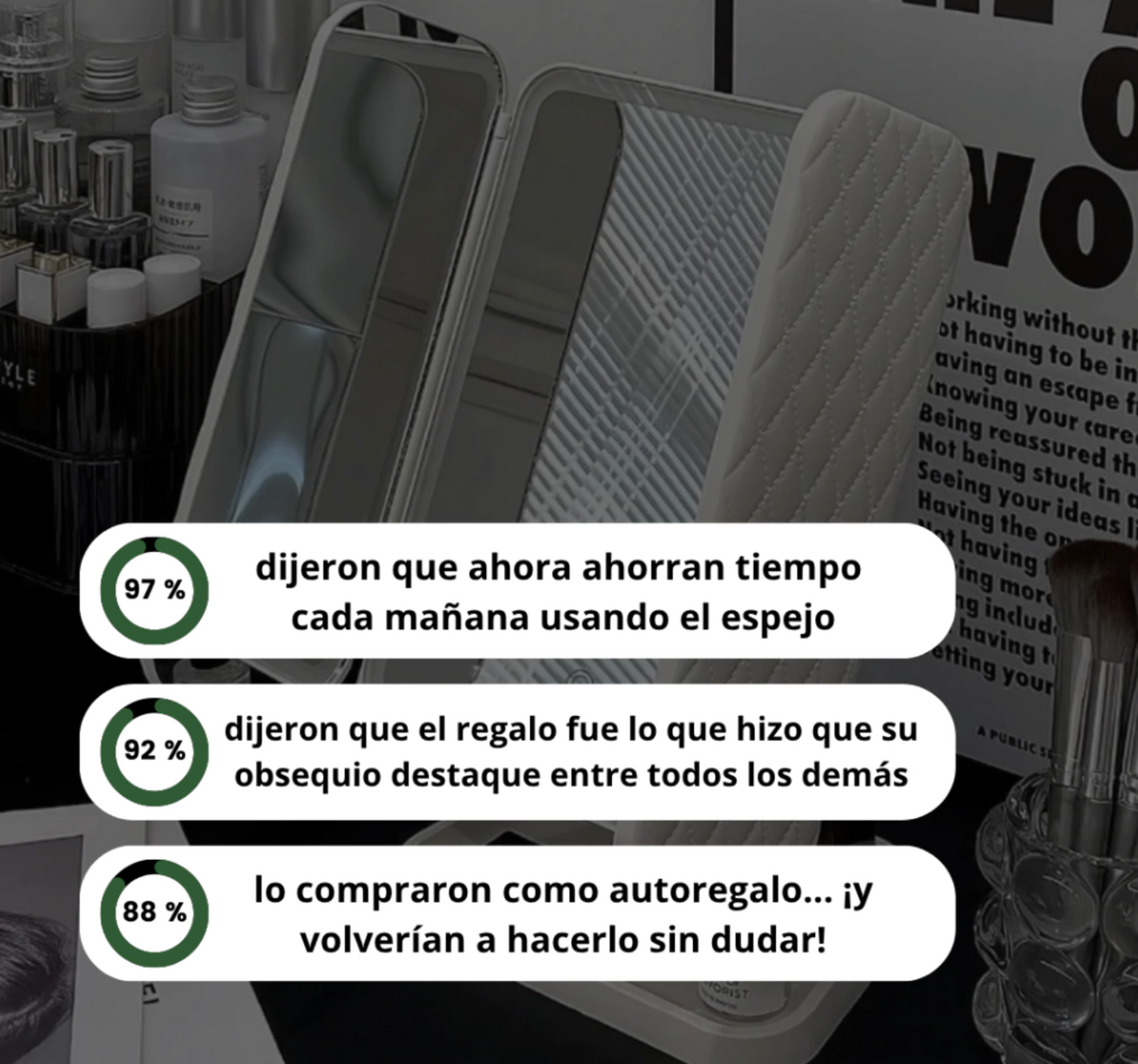 Espejo De Maquillaje Triple