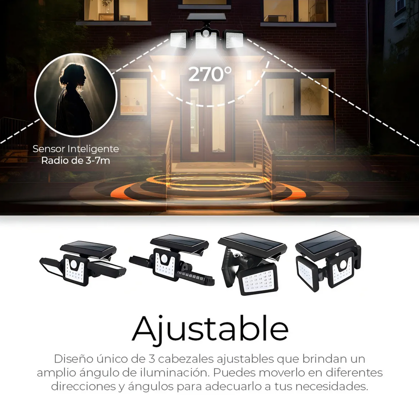 Solar Sentinel® - Lámpara Solar con Sensor de Movimiento
