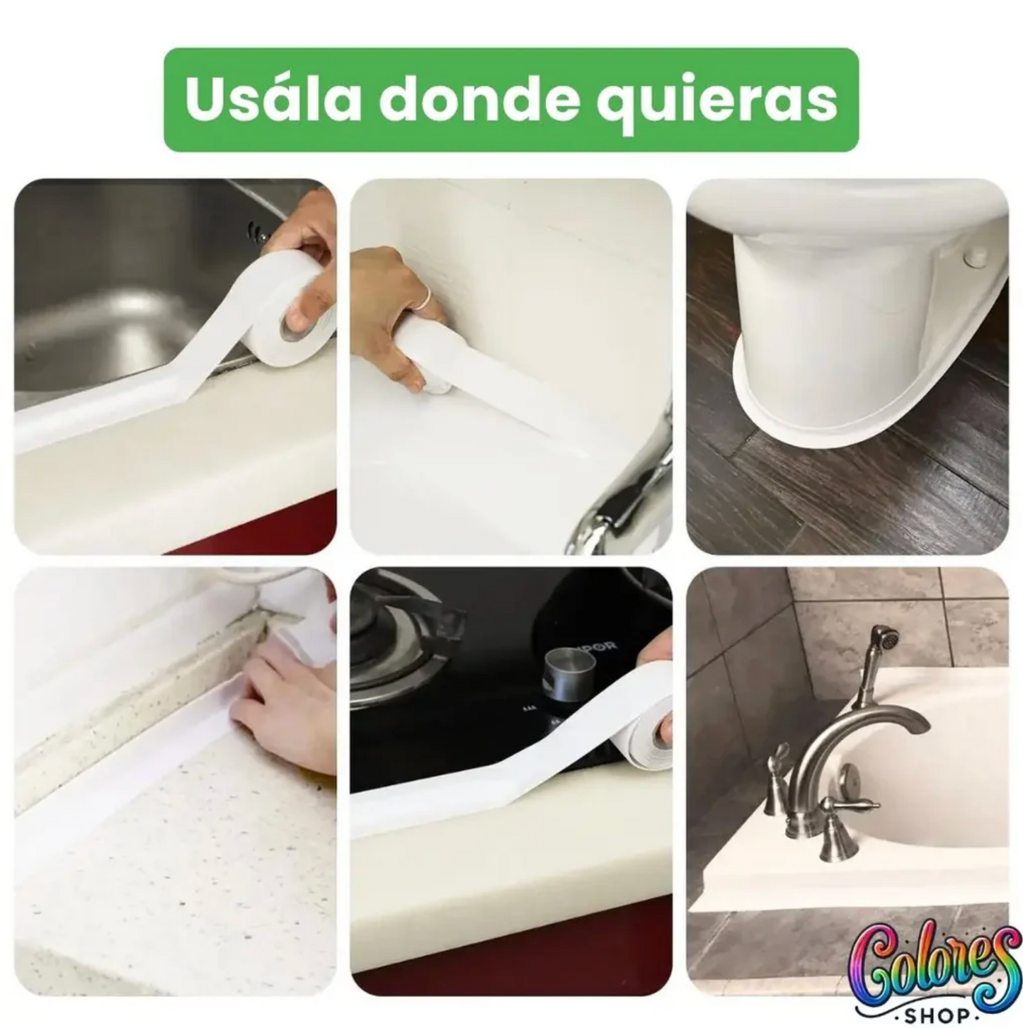 Cinta adhesiva impermeable antimoho