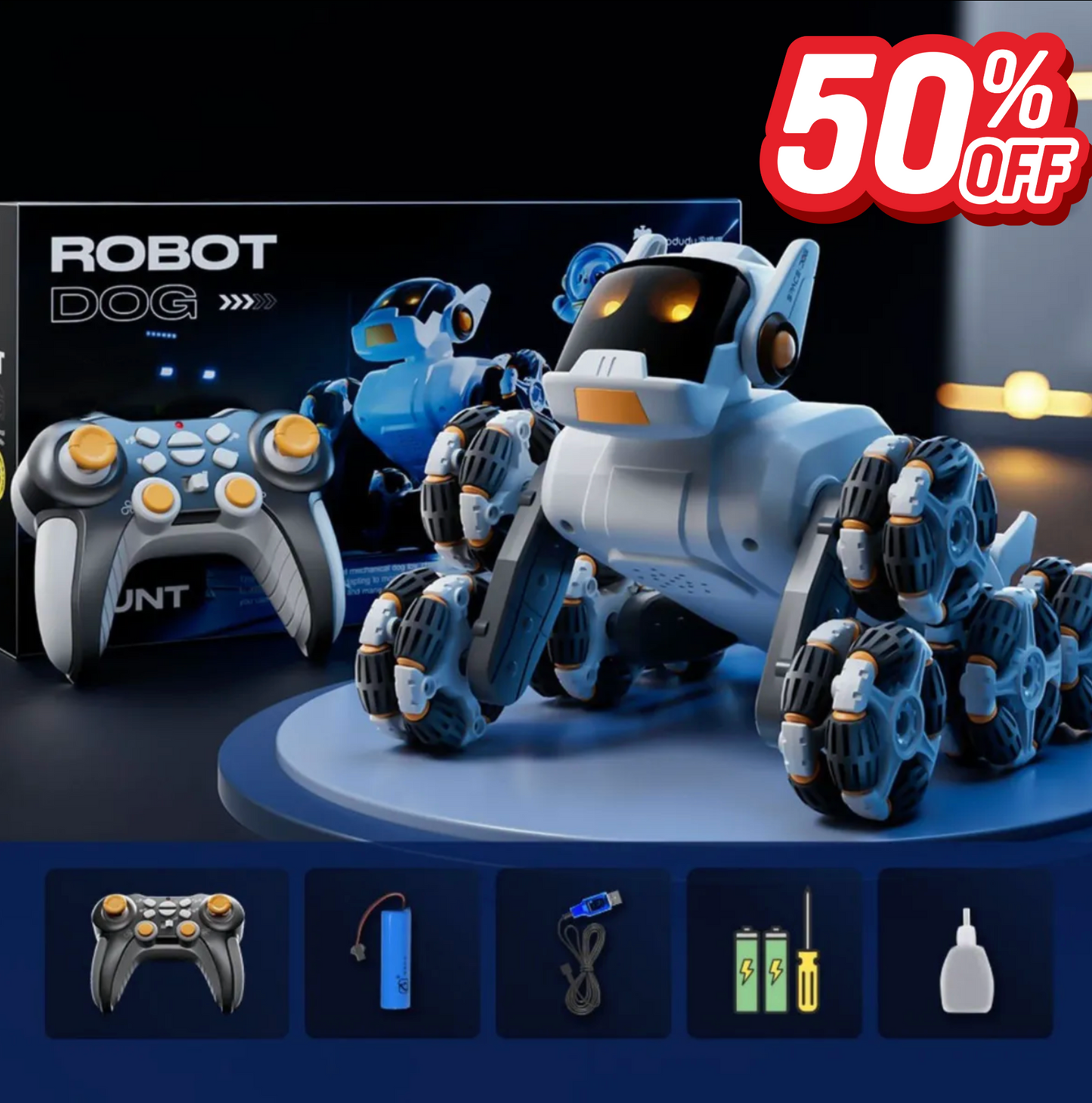Dog Robot -Perro Robot de 8 ruedas