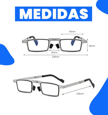 2x1 Vision Max® - Gafas Multifocales Plegable con Protección Contra Luz Azul